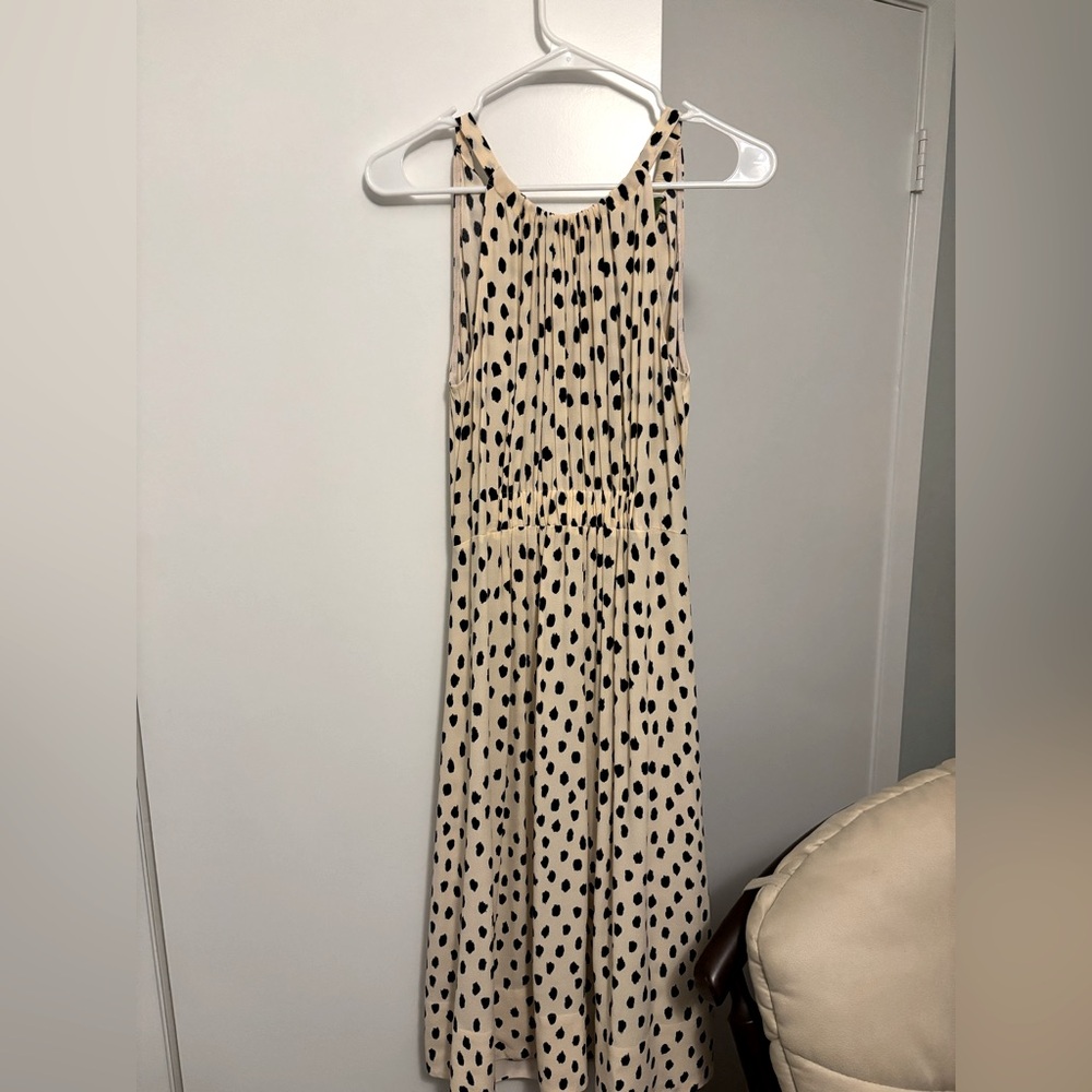 Kate Spade Pale pink dress with black spots size 4